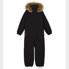 Color Kids Flyverdragt - Coverall w. Fake Fur - Black
