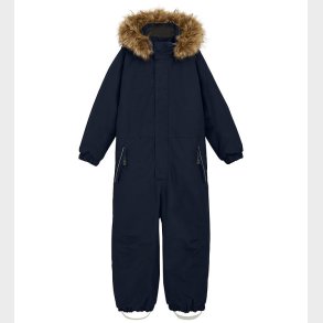 Color Kids Flyverdragt - Coverall w. Fake Fur - Total Eclipse