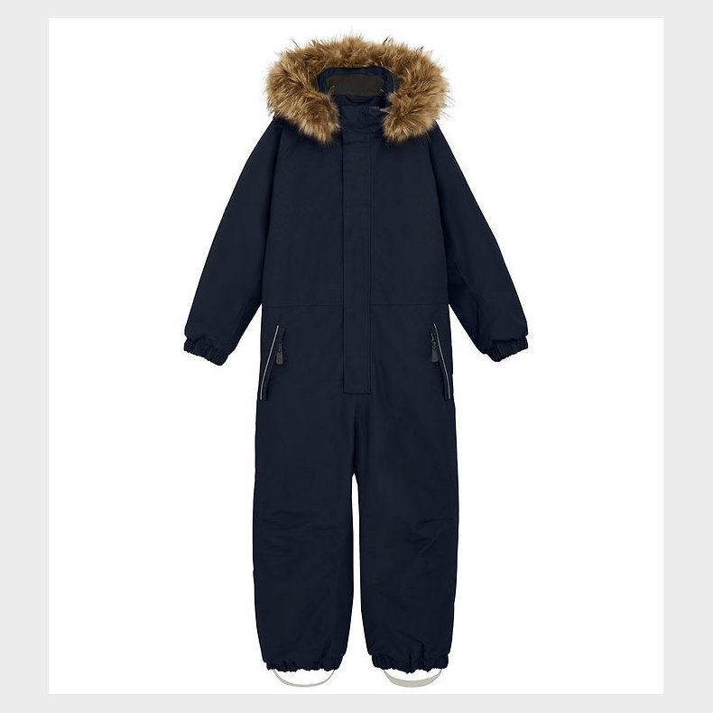 Color Kids Flyverdragt - Coverall w. Fake Fur - Total Eclipse