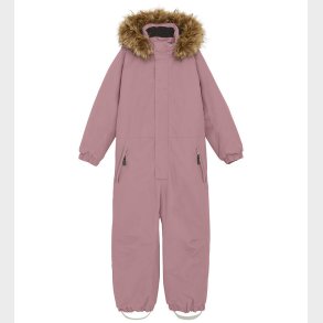 Color Kids Flyverdragt - Coverall w. Fake Fur - Woodrose