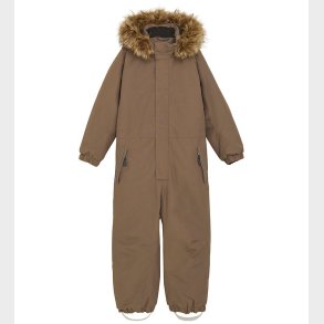 Color Kids Flyverdragt - Coverall w. Fake Fur - Fossil