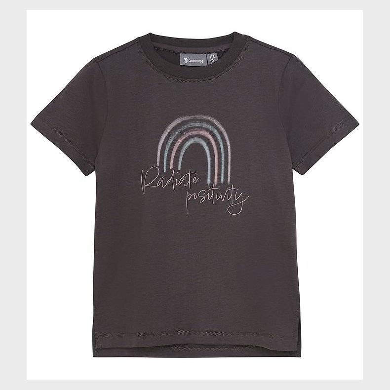 Color Kids T-shirt w. Print - Phantom