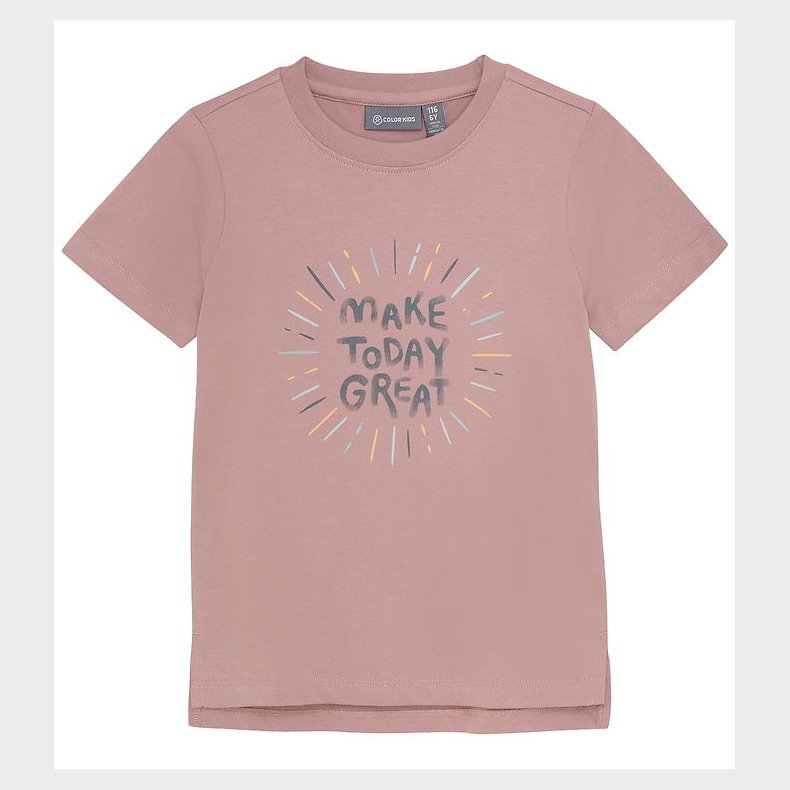 Color Kids T-shirt - w. Print - Woodrose