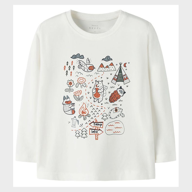 Name It Bluse - NmmVux - Cloud Dancer/Map