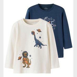 Name It Bluse - NmmVictor - 2-pak - Insignia Blue/Cloud Dancer