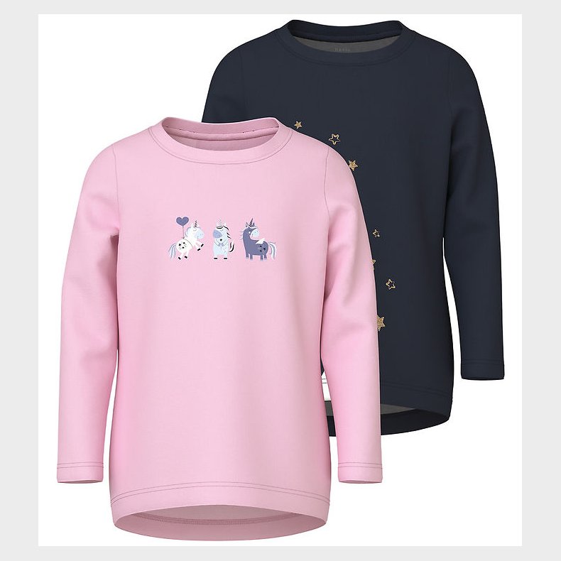 Name It Bluse - NmfVix - 2-pak - Sweet Dreams/Navy Blazer/ Star