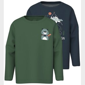 Name It Bluse - NmmVux - 2-pak - Navy Blazer/Garden Topiary