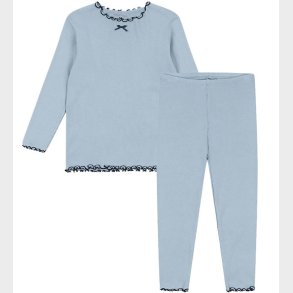 Konges Sljd St - Bluse/Leggings - Rib - Rivi - Blue Fog