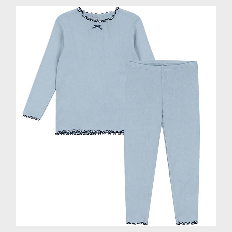 Konges Sljd St - Bluse/Leggings - Rib - Rivi - Blue Fog