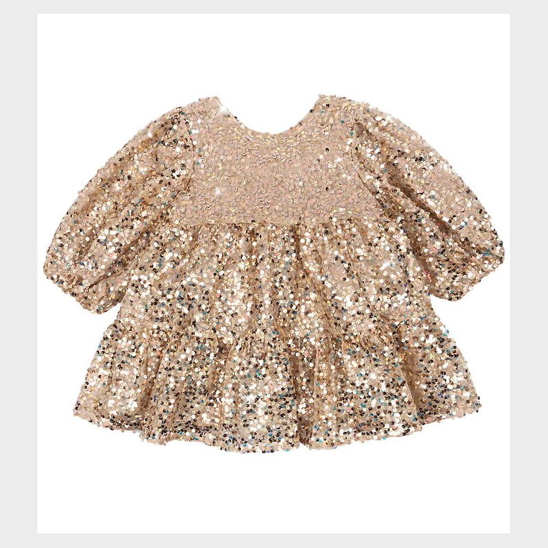 Konges Sl�jd Kjole - Lila Sequins Bow - Gold Glitter