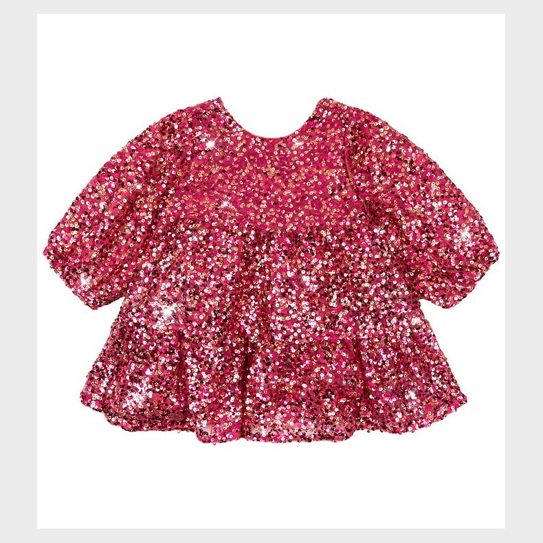 Konges Sljd Kjole - Lila Sequin Bow - Sparkling Sangria