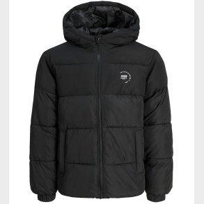 Jack & Jones Dynejakke - JjMaze - Black/WHITE LOGO