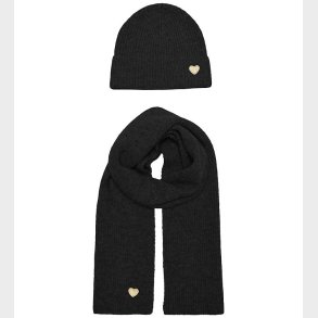 Kids Only Hue og Trklde - Strik - KogAvery - Black/Gold Heart