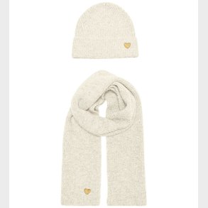 Kids Only Hue og Trklde - Strik - KogAvery - Cloud Dancer/Gold