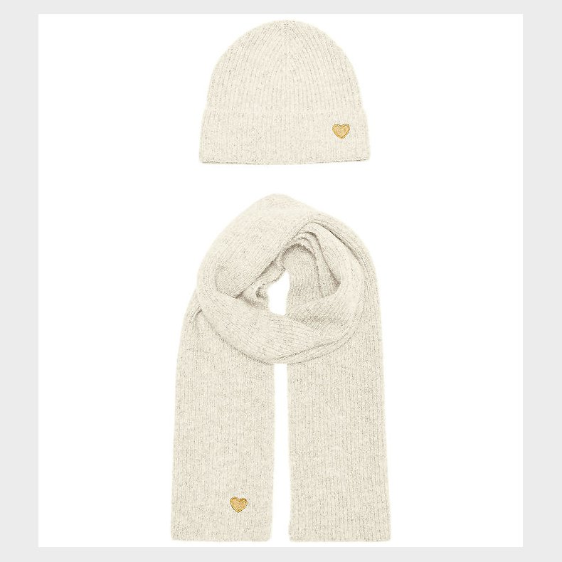 Kids Only Hue og Trklde - Strik - KogAvery - Cloud Dancer/Gold