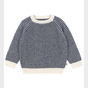 Konges Sljd Bluse - Uld - Strik - Berle - Ensign Blue/Buttercre