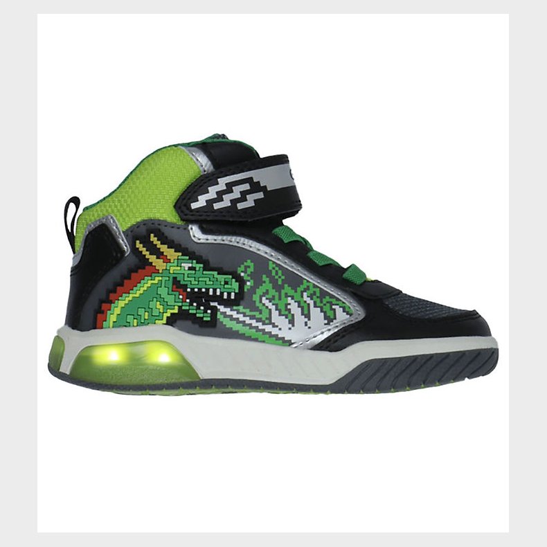 Geox Stvler m. Lys - Inex - Black/Lime