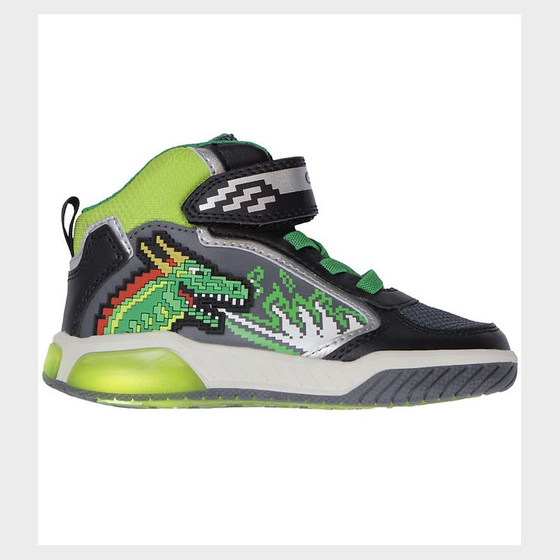 Geox Stvler m. Lys - J Inek B A - Sort/Lime