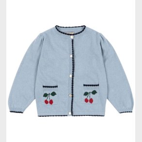 Konges Sljd Cardigan - Bomuld/Uld - Strik - Alexa - Blue Fog