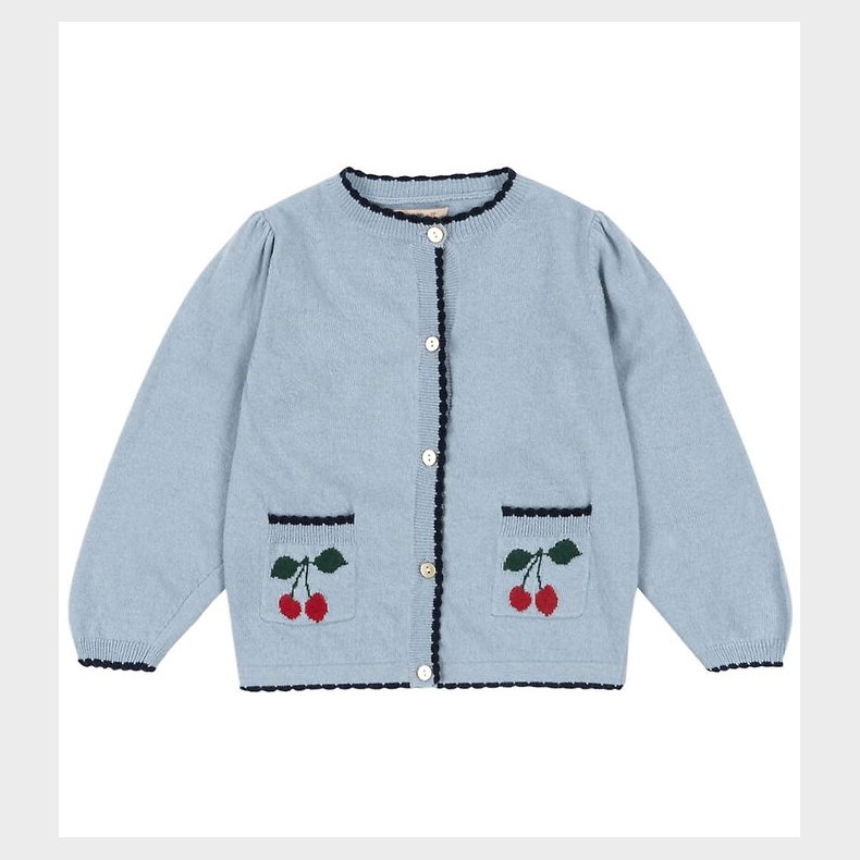 Konges Sljd Cardigan - Bomuld/Uld - Strik - Alexa - Blue Fog