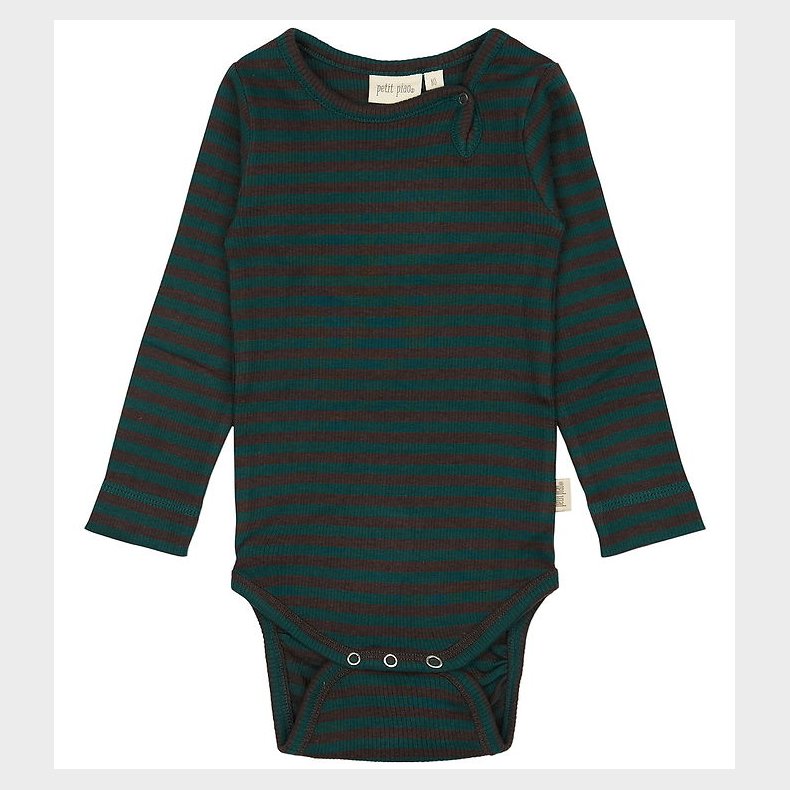 Petit Piao Body l/ - Rib - Modal - Dark Sea/Coffe Bean