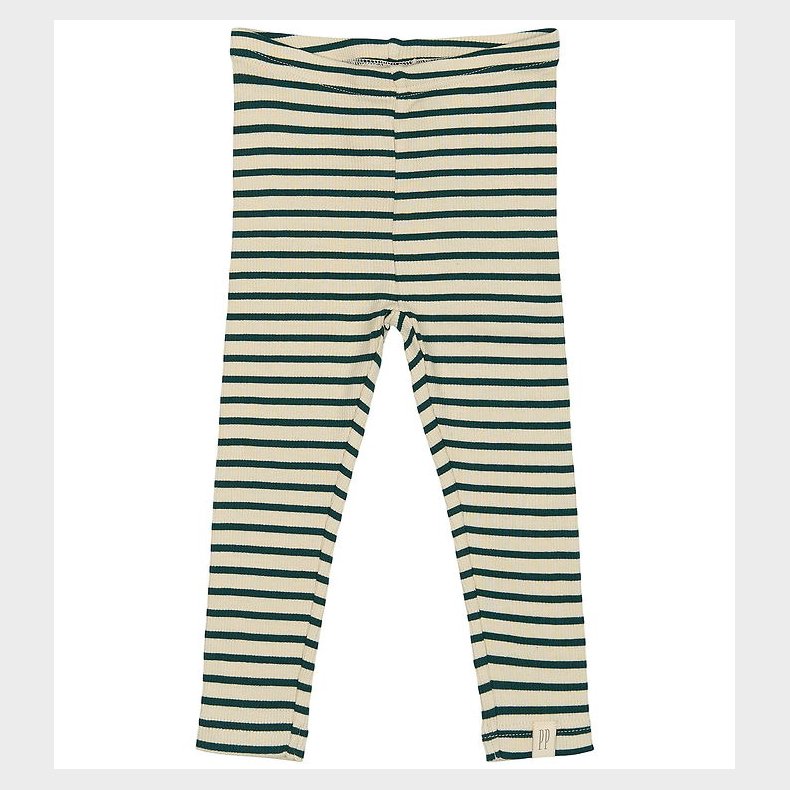 Petit Piao Leggings - Rib - Modal - Dark Sea/Off White