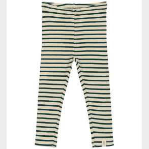 Petit Piao Leggings - Rib - Modal - Dark Sea/Off White