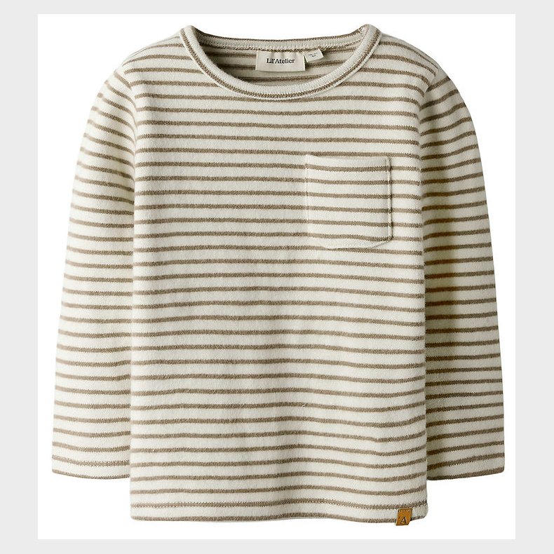 Lil Atelier Bluse - Slim - NmmThoro - Turtledove/Sepia Tint