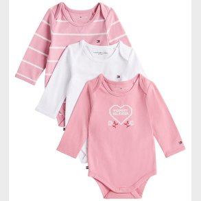 Tommy Hilfiger Gaveske - Bodyer l/ - 3-pak - Mystic Pink