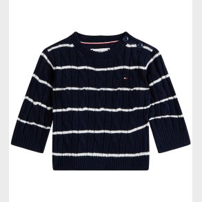 Tommy Hilfiger Bluse - Strik - Cable - Dark Night Navy Stripes