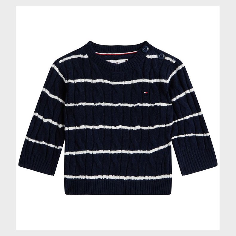 Tommy Hilfiger Bluse - Strik - Cable - Dark Night Navy Stripes