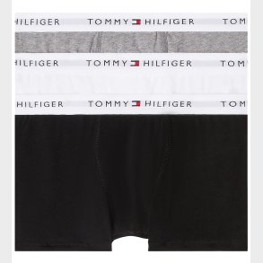 Tommy Hilfiger Boxershorts - Trunks - 3-pak - Hvid/Sort/Grey Hea