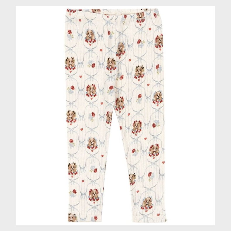 Konges Sljd Leggings - Rib - Minnie - Puppy m. Hulmnster
