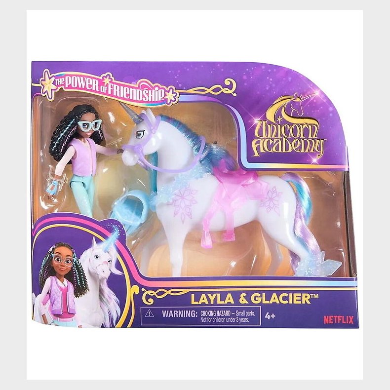 Unicorn Academy Legetjsfigurer - 13,5 cm - Layla & Glacier