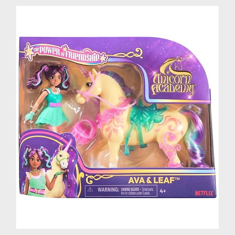 Unicorn Academy Legetjsfigurer - 13,5 cm - Ava & Leaf