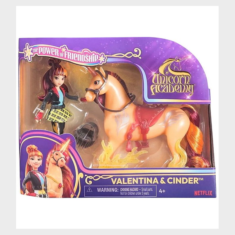 Unicorn Academy Legetjsfigurer - 13,5 cm - Valentina & Cinder