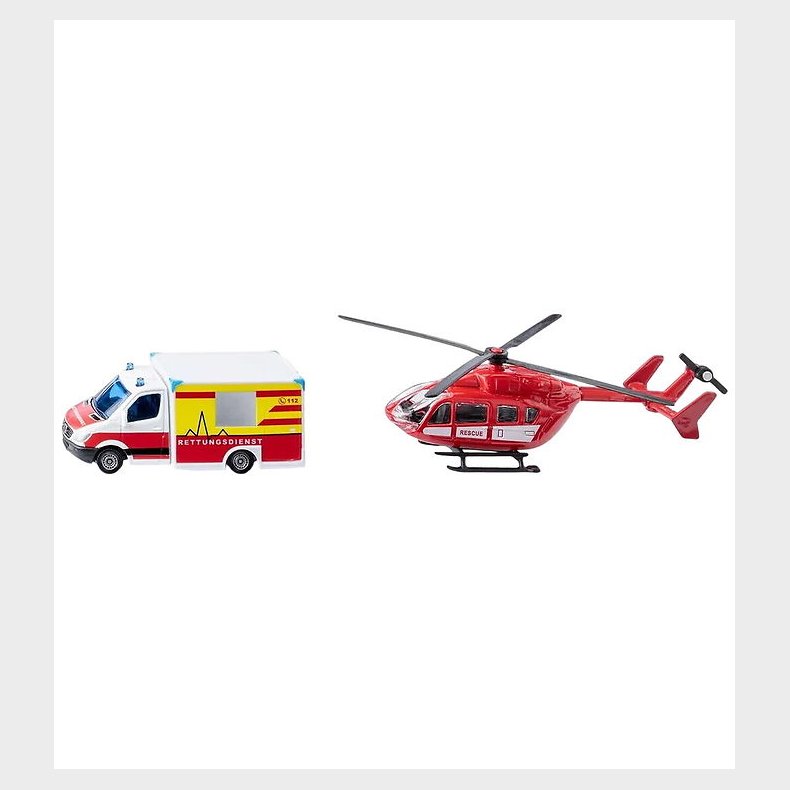 Siku Mercedes-Benz Rescue Van & Helicopter - 1748