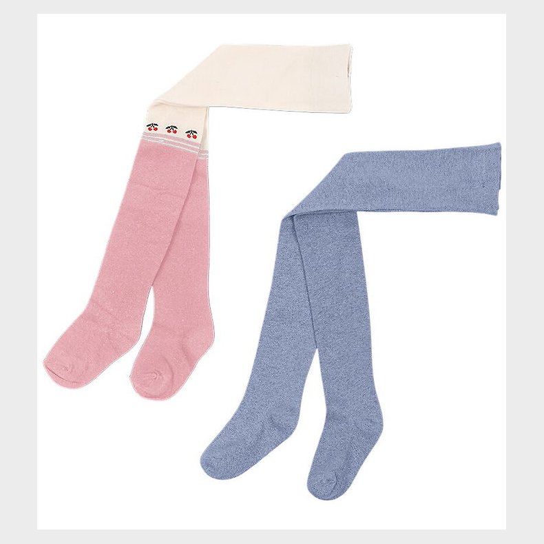 Konges Sljd Strmpebukser - 2-pak - Lurex - Purple/Pink Dolphi