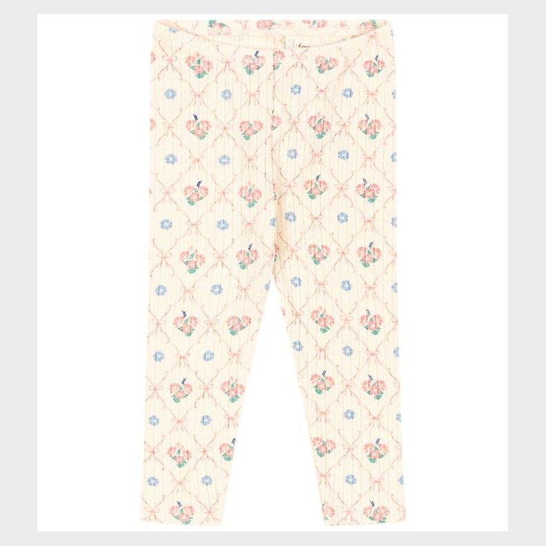 Konges Sljd Leggings - Rib - Minnie - Fleur Decor m. Hulmnster