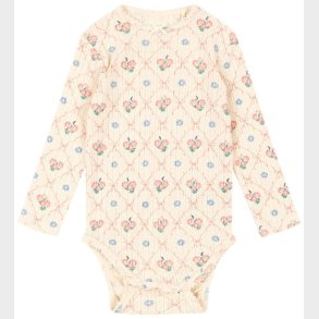 Konges Sljd Body l/ - Rib - Minnie - Fleur Decor m. Hulmnster