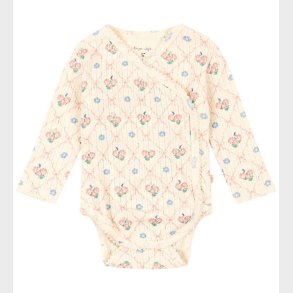 Konges Sljd Body l/ - Rib - Minnie - Fleur Decor m. Hulmnster