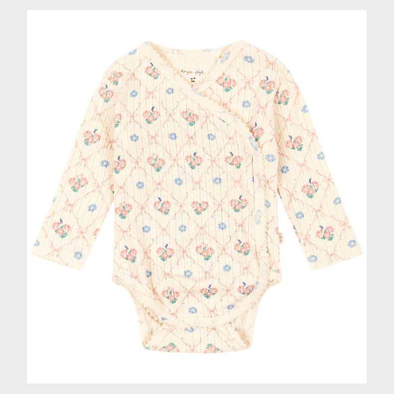 Konges Sljd Body l/ - Rib - Minnie - Fleur Decor m. Hulmnster