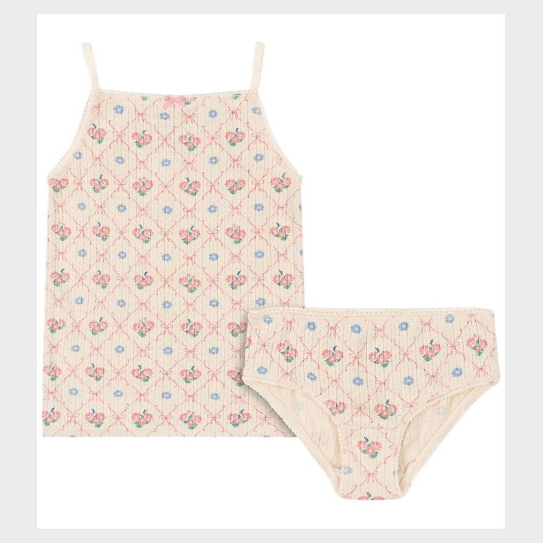 Konges Sljd Undertj - Rib - Minnie - Fleur Decor m. Hulmnster