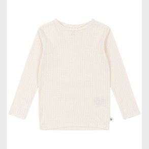 Konges Sljd Bluse - Rib - Minnie - Antique White m. Hulmnster