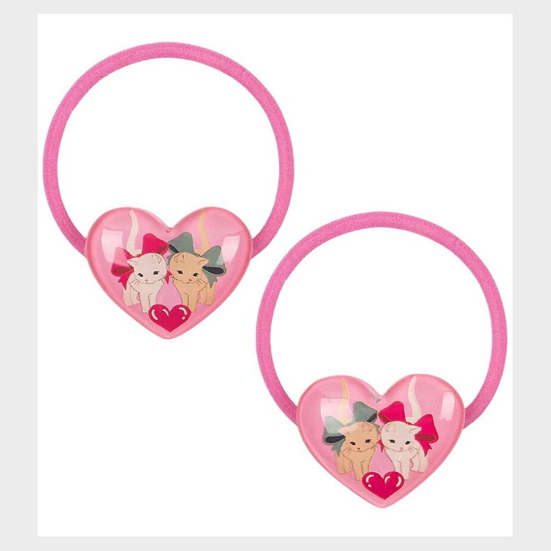 Konges Sljd Hrelastikker - 2-pak - Vilma - Bow Kitty