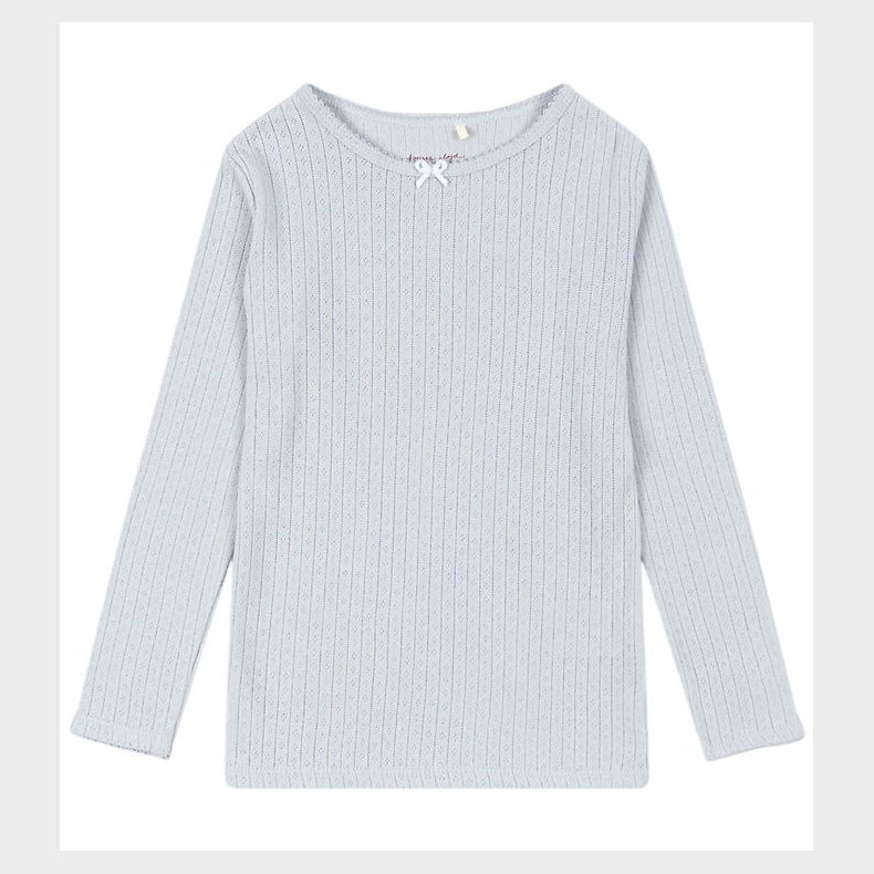 Konges Sljd Bluse - Rib - Minnie - Gray Dawn m. Hulmnster