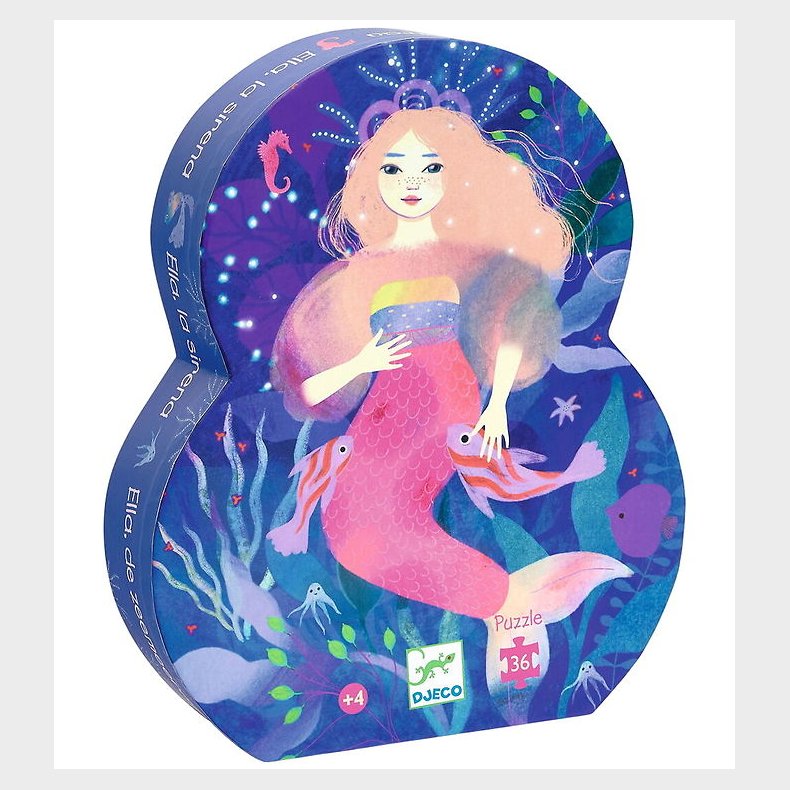Djeco Puslespil - Ella The Mermaid - 36 Brikker