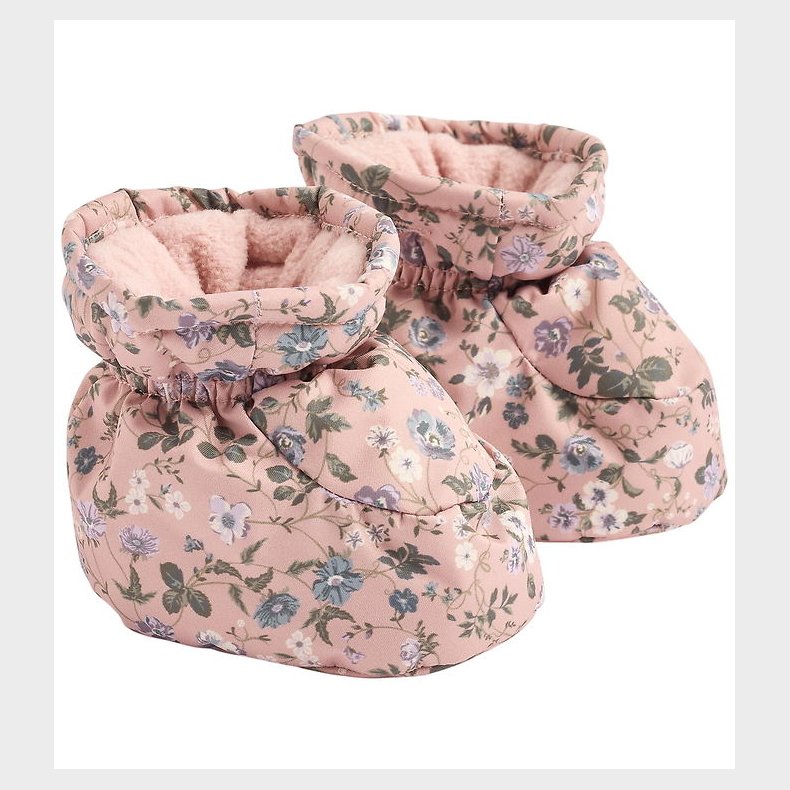 Wheat Overtrkssko m. Fleece - Fuffa - Rose Powder Flowers