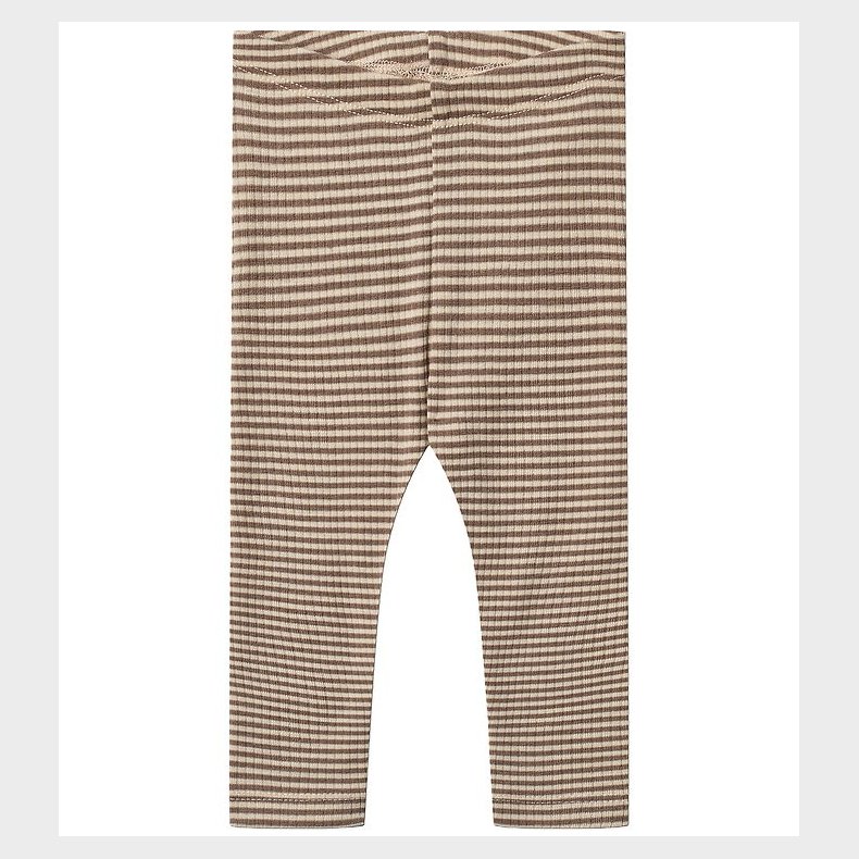 Wheat Leggings - Uld - Rib - Agi - Wood Stripe