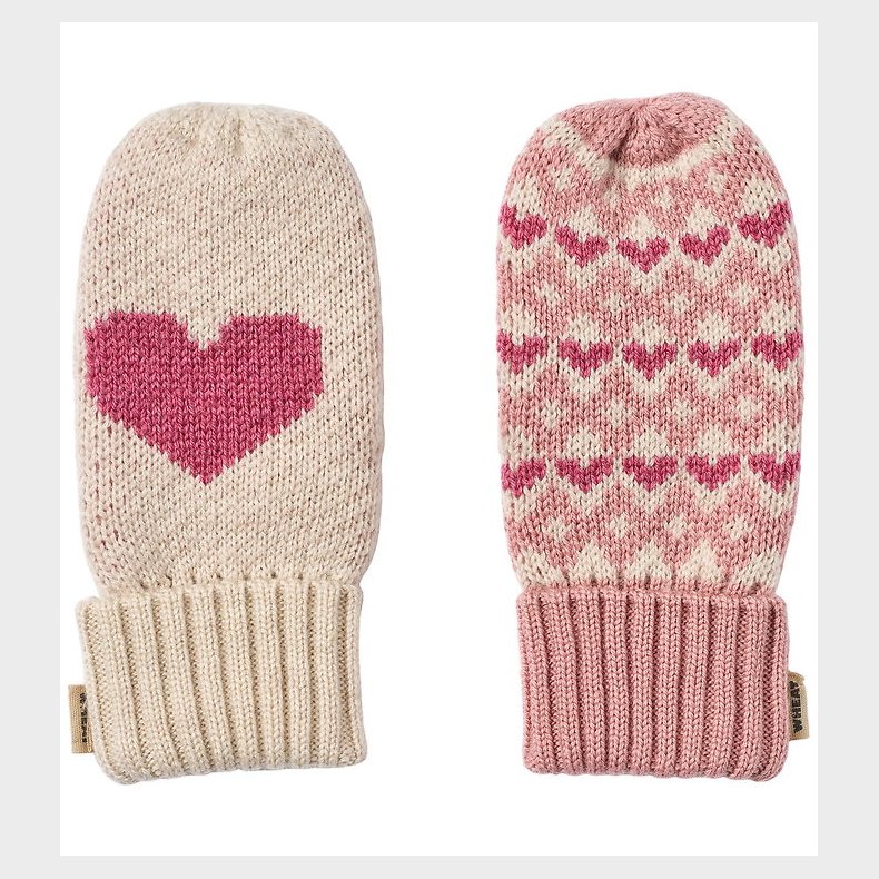 Wheat Luffer - Strik - m. Hjerte - Haansi - Rose